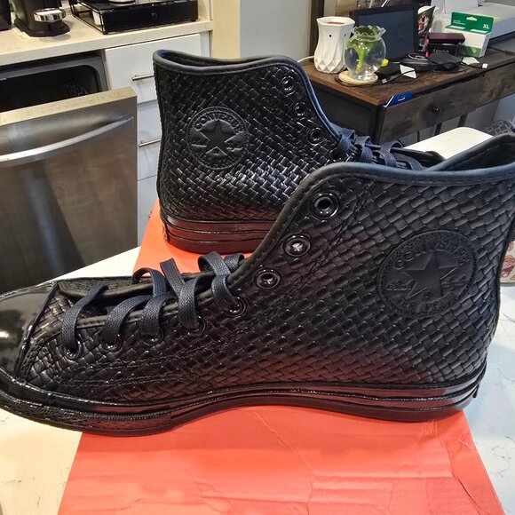 CONVERSE Chuck 70 Woven Leather A14450C 2025 RARE Black Men's High Top Size 10 - Picture 1 of 16